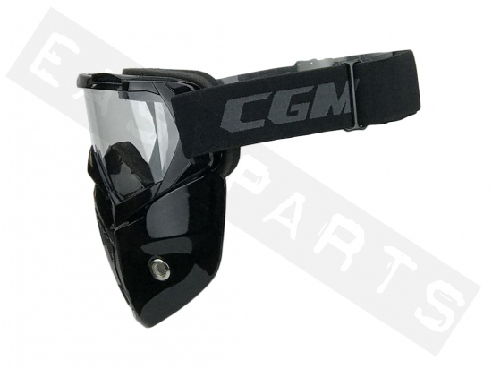 Masque antipollution & lunettes cross CGM 740M noir mat (transparent)